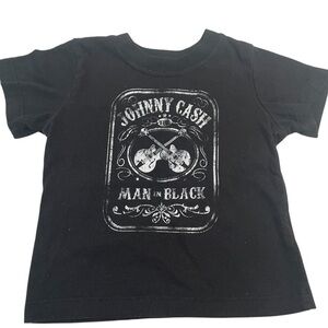 Johnny Cash Black Graphic Kids Tee